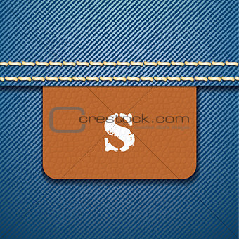 S size clothing label - vector