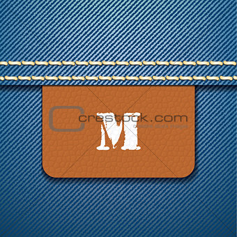 M size clothing label - vector