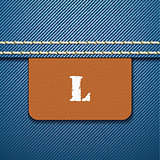 L size clothing label - vector