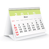 May 2015 desk calendar - vector