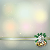 Abstract grunge background with Christmas bells