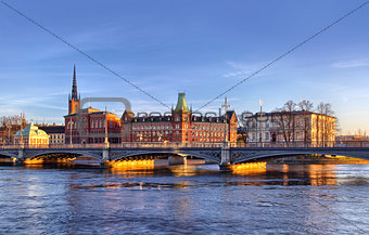 Scenic panorama of Stockholm