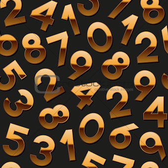 Seamless pattern with golden numbers