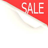 Sale word with white paper