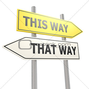 This that way road sign
