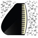 black grand piano icon