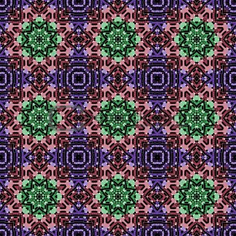 Geometric seamless pattern in a motley colors