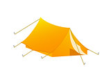 Camping tent in orange design