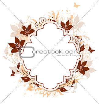 Decorative vector background with flowers