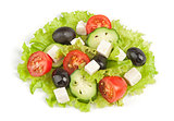 Greek vegetable salad with feta cheese