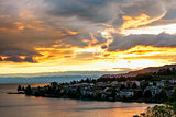 Sunset seen from Montreux