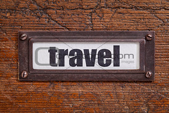 travel - file cabinet label
