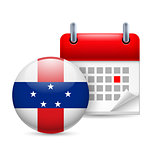 Icon of National Day on Netherlands Antilles