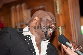 Black african male singing live