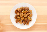 Plate of whole soft dried figs