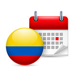 Icon of National Day in Colombia