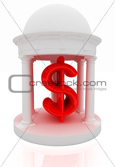 Dollar sign in rotunda 