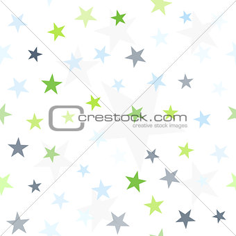 Colorful stars seamless background