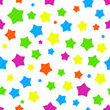 Colorful seamless background with stars