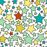 Seamless background with colorful stars