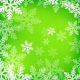 Abstract green and white christmas background