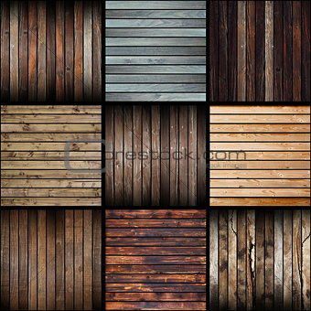 collection of interesting abstract wood planks