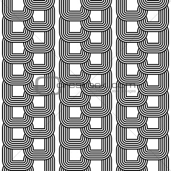 Design seamless monochrome chain geometric pattern