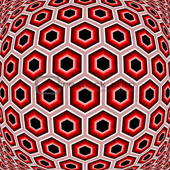 Design distorted hexagon geometric pattern
