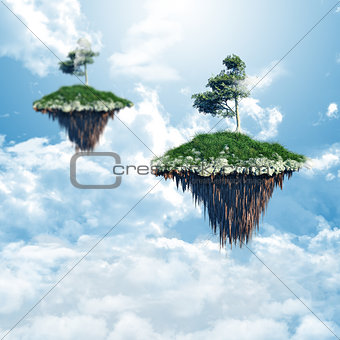 Floating islands in the clouds