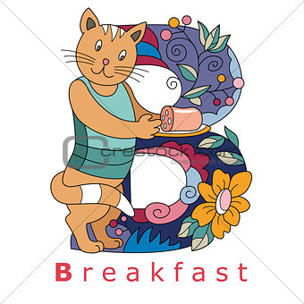 Letter B-breakfast