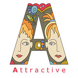 Letter A - attractive
