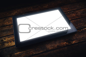 Tablet PC on table