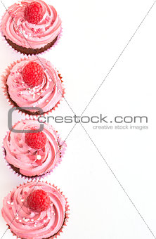 Tasty raspberry cupcakes 