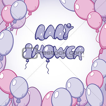 Template for baby shower card