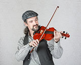 Handsome Irish Fiddler Performing