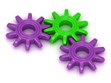 Lilac and green gears