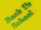 Back to School - inscription of golden letters