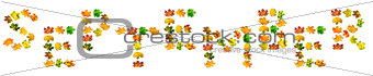 S E P T E M B E R text composed of autumn maple leafs
