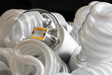 Led bulb among the many CFL lamps