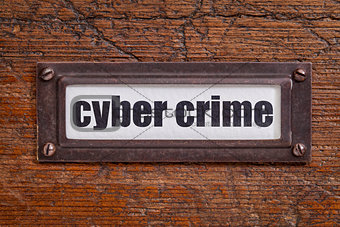 cyber crime - file cabinet label