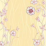 Abstract Daisy Flower Frame