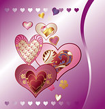 Abstract Valentines Heart Background