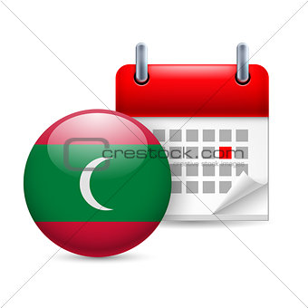 Icon of National Day in Maldives