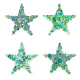 Abstract green stars