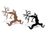 Fantasy tree with silhouette