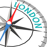 Compass with London word
