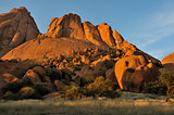 Spitzkoppe in Namibia at sunset
