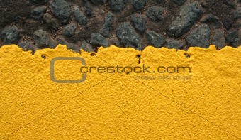 Thick yellow paint 