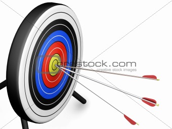 Arrows hitting target