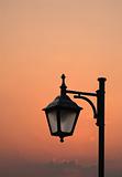 Streetlamp at sunset